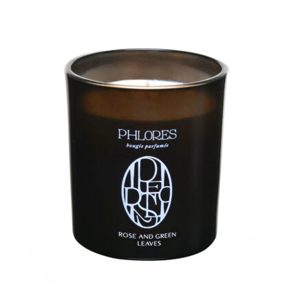 PHLORES Rose and Green Leaves Soy candle | Cruelty Free Concept Store