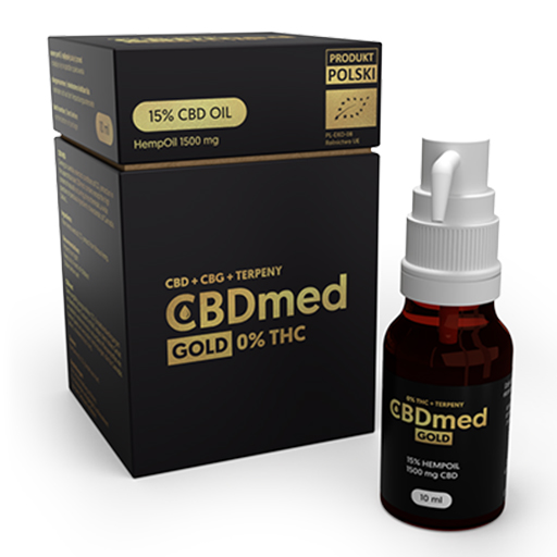 CBDMED Olejek konopny GOLD CBD 15% (1500 mg) + Terpeny